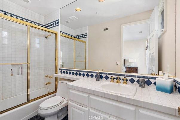 Bathroom, Glass Shower, Interior, Recessed Lighting, Tile Countertops
