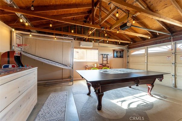 Game Room, Garage, Interior, Wooden Beams, Wooden Ceilings