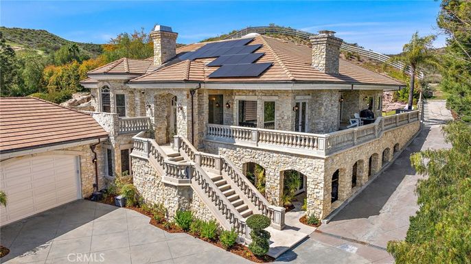 Attached, Exterior, Facade, Solar Panels, French Provincial