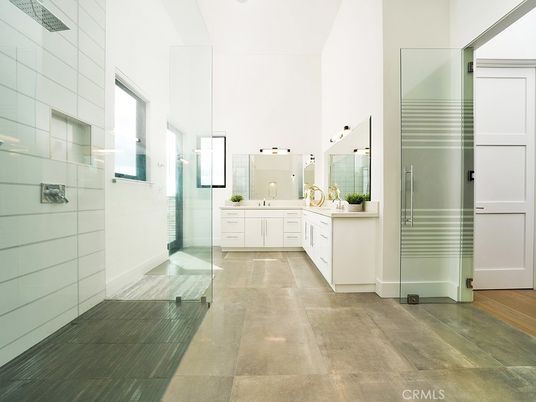 Bathroom, Dual Sink Vanities, Glass Shower, Interior