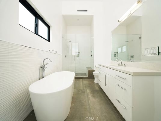 Bathroom, Dual Sink Vanities, Free Standing Baths, Glass Shower, Interior