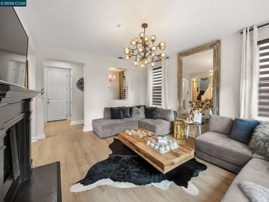 Interior, Living room, Pendant Lights, Wood Texture Flooring