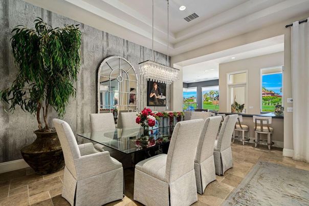Chandelier, Dining room, Interior, Recessed Lighting
