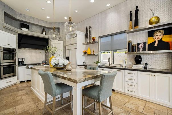 Interior, Kitchen, Pendant Lights, Recessed Lighting, Stainless Steel Appliances