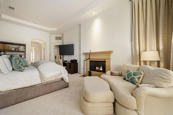 Bedroom, Fireplace, Interior, Recessed Lighting