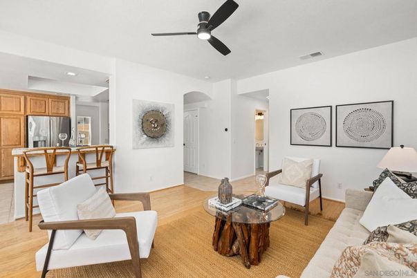 Interior, Kitchen, Living room, Recessed Lighting, Stainless Steel Appliances, Wood Texture Flooring