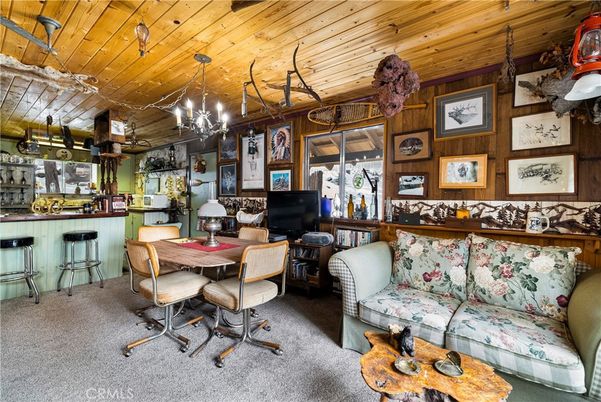 Chandelier, Dining room, Interior, Wooden Ceilings
