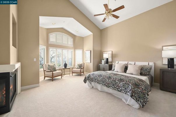 Bedroom, Fireplace, Interior, Recessed Lighting