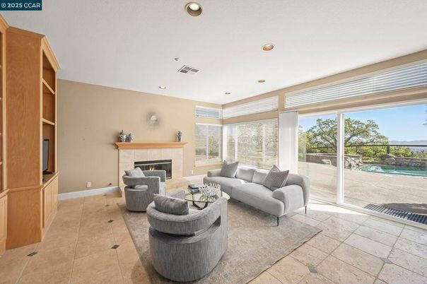 Fireplace, Interior, Living room, Recessed Lighting