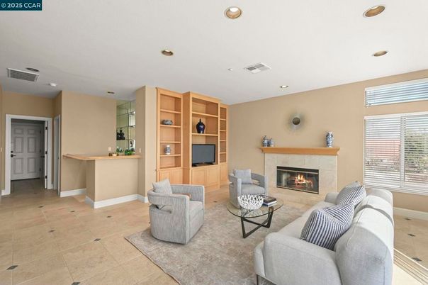 Fireplace, Interior, Living room, Recessed Lighting