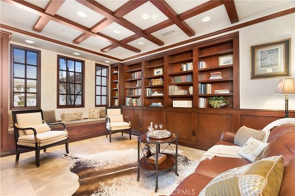 Interior, Living room, Recessed Lighting, Wooden Beams