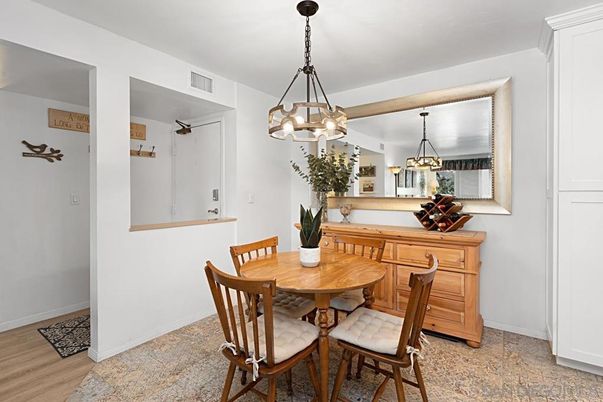 Chandelier, Dining room, Interior, Pendant Lights, Wood Texture Flooring