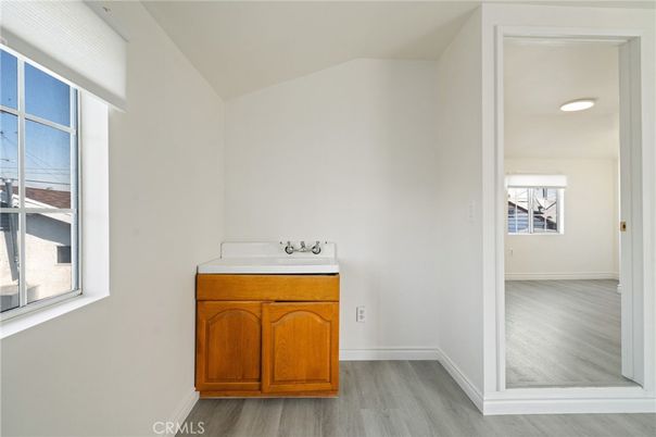 Bathroom, Interior, Recessed Lighting, Wood Texture Flooring