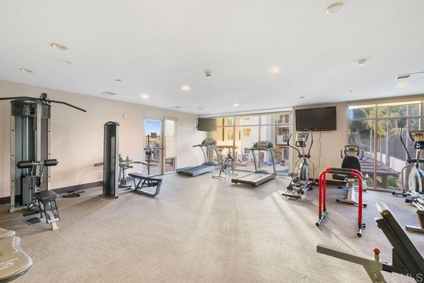 Fitness Equipment, Gym, Interior, Recessed Lighting