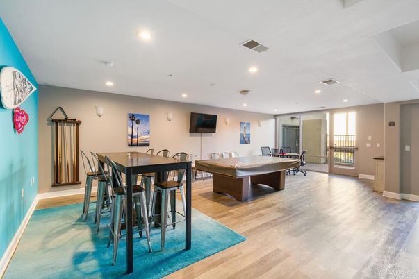 Game Room, Interior, Recessed Lighting, Wood Texture Flooring