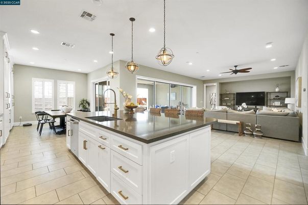 Dining room, Interior, Kitchen, Living room, Pendant Lights, Recessed Lighting