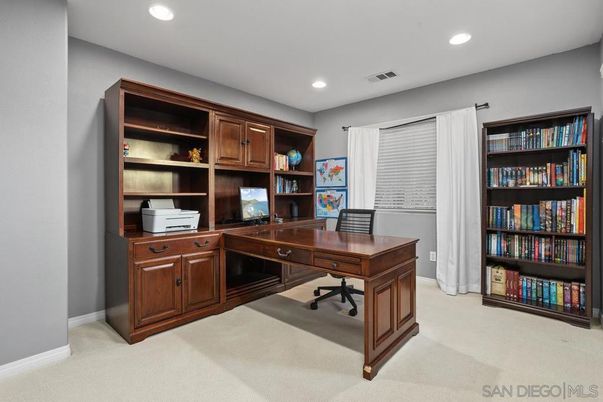 Home Office, Interior, Recessed Lighting