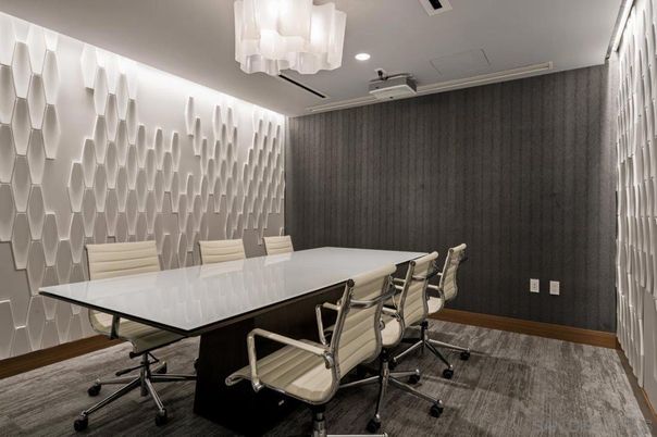 Chandelier, Home Office, Interior, Recessed Lighting