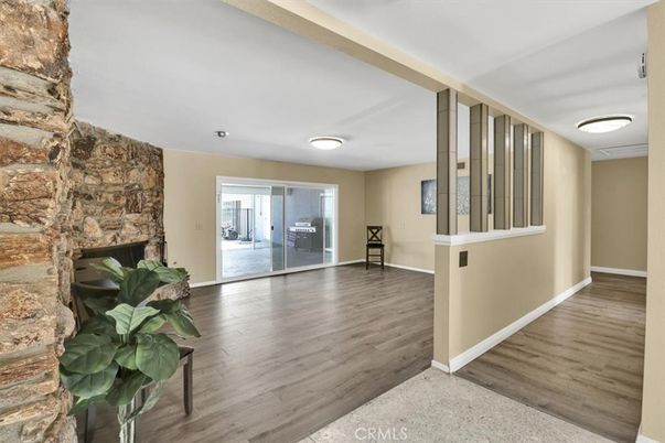 Fireplace, Interior, Stone Walls, Wood Texture Flooring