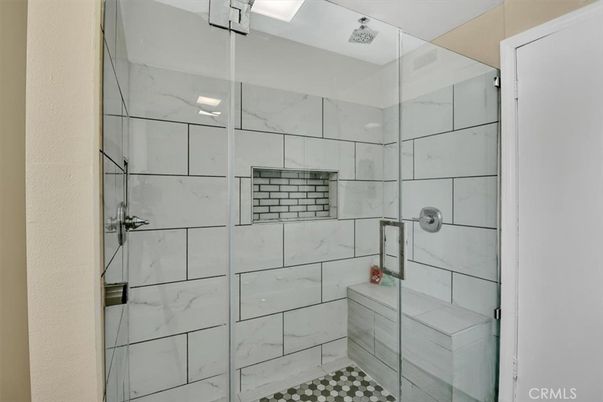 Bathroom, Glass Shower, Interior, Marble Walls