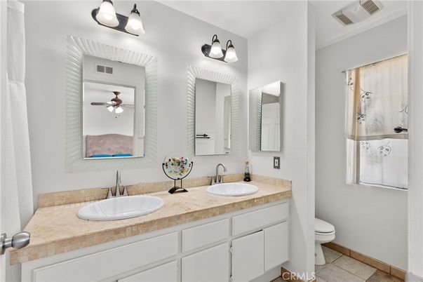 Bathroom, Dual Sink Vanities, Interior, Tile Countertops