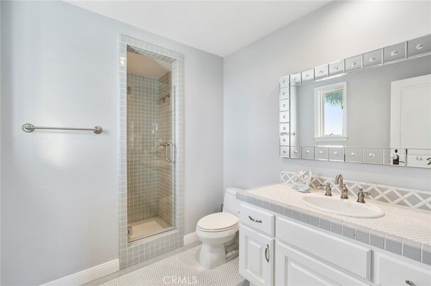 Bathroom, Glass Shower, Interior, Tile Countertops