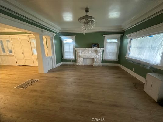 Empty room, Fireplace, Interior, Wood Texture Flooring