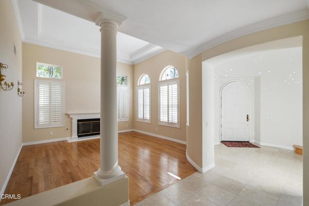 Empty room, Fireplace, Interior, Wood Texture Flooring