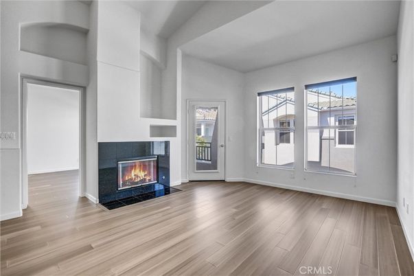 Empty room, Fireplace, Interior, Wood Texture Flooring