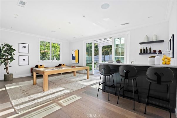 Game Room, Interior, Recessed Lighting, Wood Texture Flooring