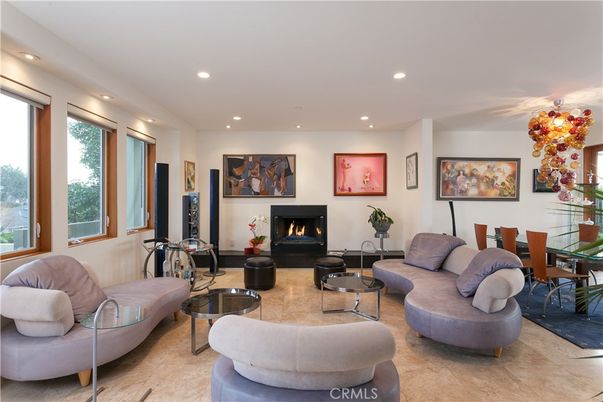 Dining room, Fireplace, Interior, Living room, Recessed Lighting