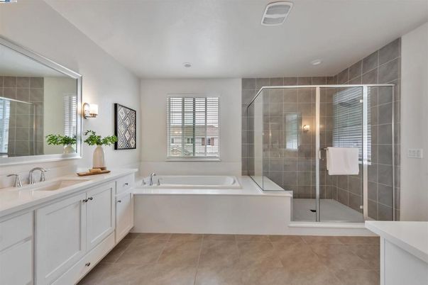 Bathroom, Dual Sink Vanities, Glass Shower, Interior