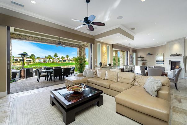 Dining room, Fireplace, Interior, Living room, Recessed Lighting