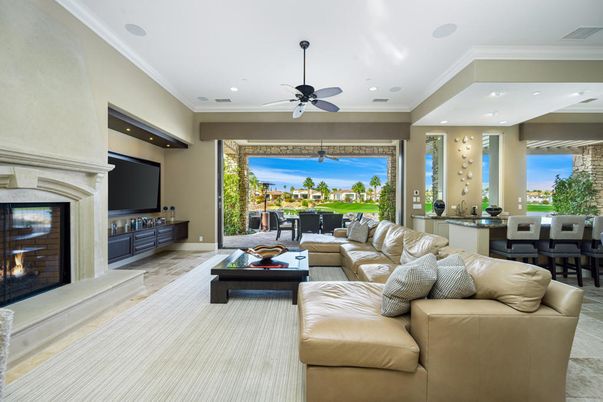 Fireplace, Interior, Living room, Recessed Lighting