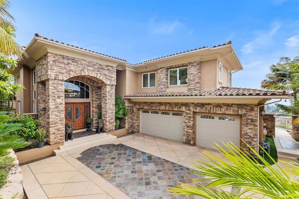 Attached, Exterior, Facade, Brick Facade, Mediterranean