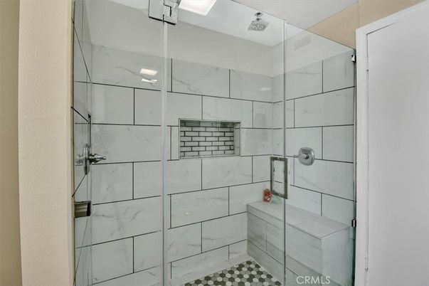 Bathroom, Glass Shower, Interior, Marble Walls