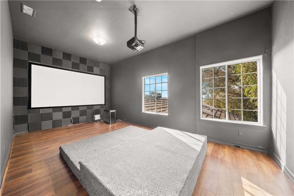 Fireplace, Interior, Recessed Lighting, Wood Texture Flooring