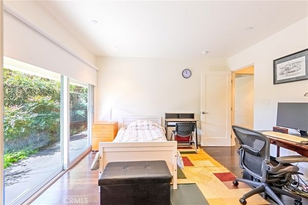 Bedroom, Home Office, Interior, Recessed Lighting, Wood Texture Flooring