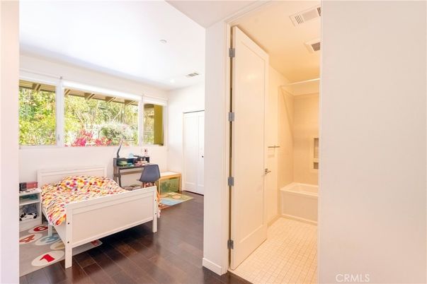 Bathroom, Interior, Recessed Lighting, Wood Texture Flooring