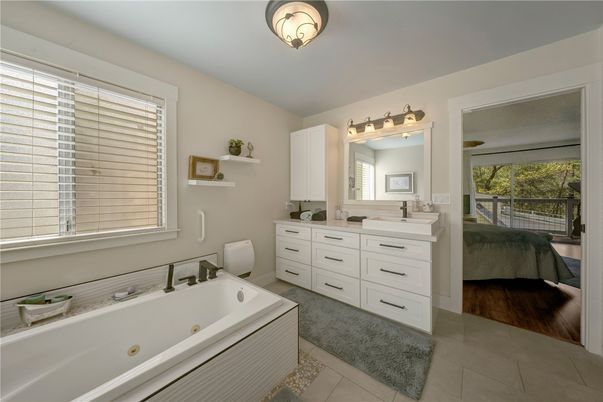 Bathroom, Dual Sink Vanities, Interior, Wood Texture Flooring