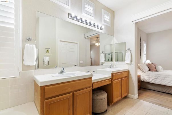 Bathroom, Bedroom, Dual Sink Vanities, Interior, Wood Texture Flooring