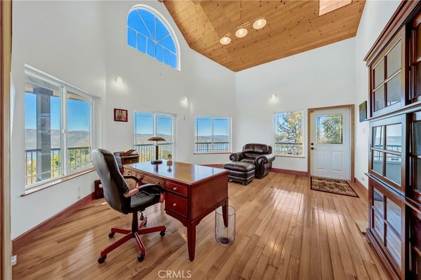 Home Office, Interior, Wooden Ceilings, Wood Texture Flooring
