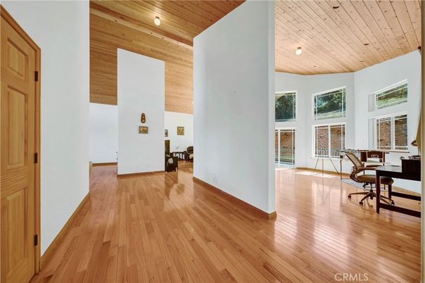 Home Office, Interior, Wooden Ceilings, Wood Texture Flooring