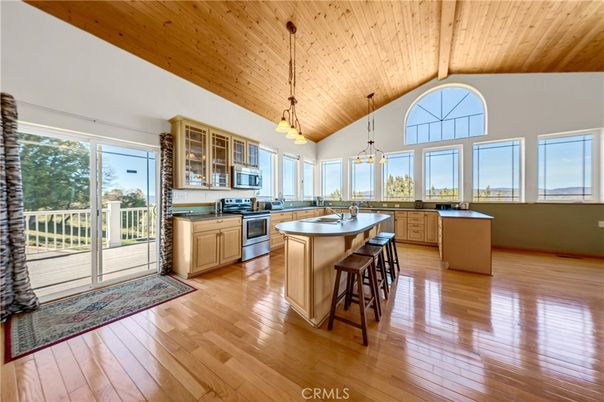 Interior, Kitchen, Pendant Lights, Wooden Ceilings, Wood Texture Flooring