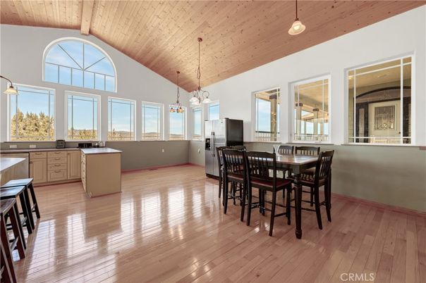 Dining room, Interior, Kitchen, Pendant Lights, Wooden Ceilings, Wood Texture Flooring
