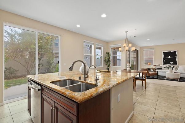 Chandelier, Dining room, Interior, Kitchen, Living room, Recessed Lighting, Stainless Steel Appliances