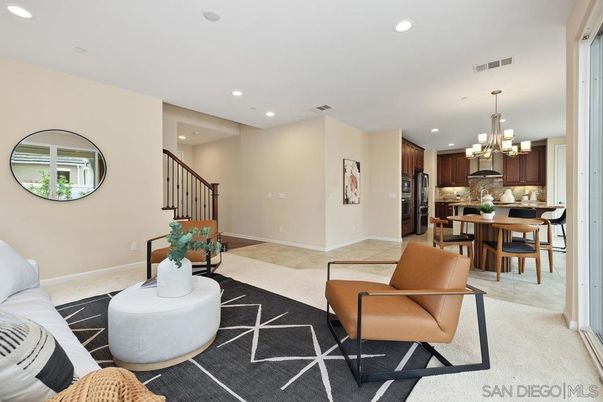 Chandelier, Dining room, Interior, Kitchen, Recessed Lighting, Stainless Steel Appliances