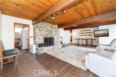 Fireplace, Interior, Stone Walls, Wooden Beams, Wooden Ceilings, Wood Texture Flooring