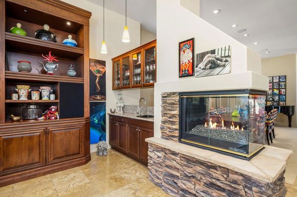Fireplace, Interior, Pendant Lights, Recessed Lighting