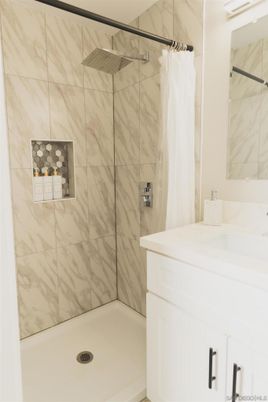 Bathroom, Glass Shower, Interior, Marble Walls